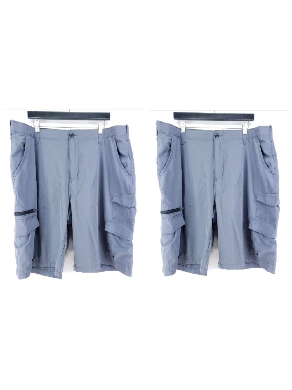 Set of Two Iron Lightweight Shorts Mens Size 40 Gray With Zip Pockets